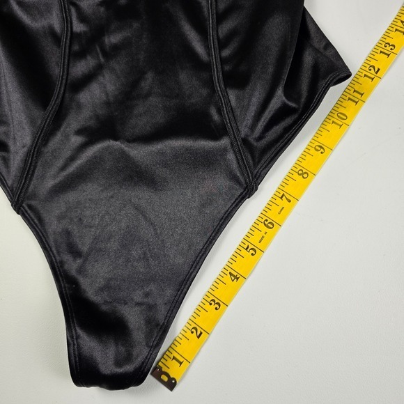 NWT La Senza Women's Satin Underwire Cutout Thong Bodysuit Teddy Black Large - Picture 14 of 14